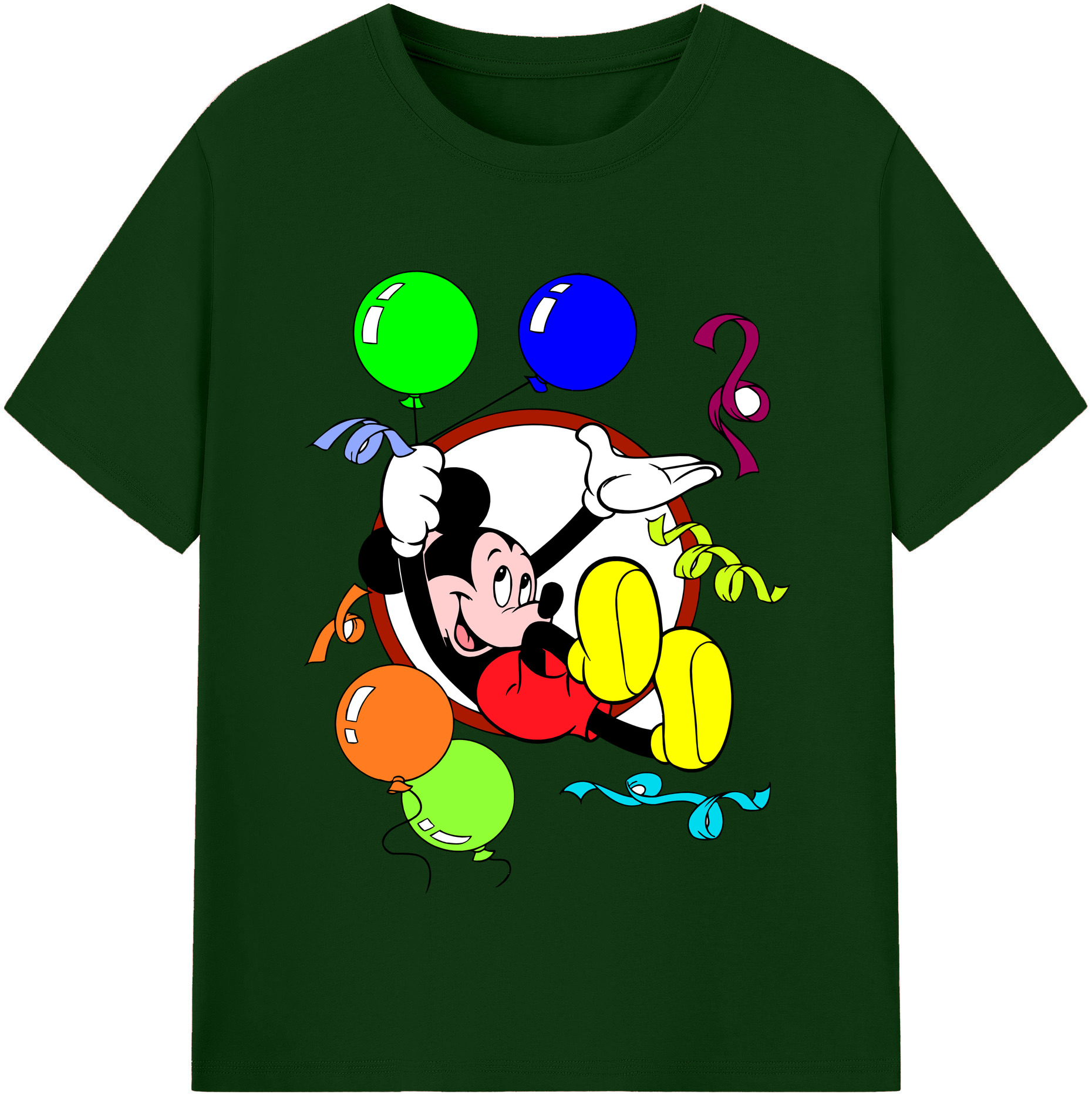 （画像用） ミッキーマウス Mickey Mouse 綿100％半袖Tシャツ（フロントプリント）